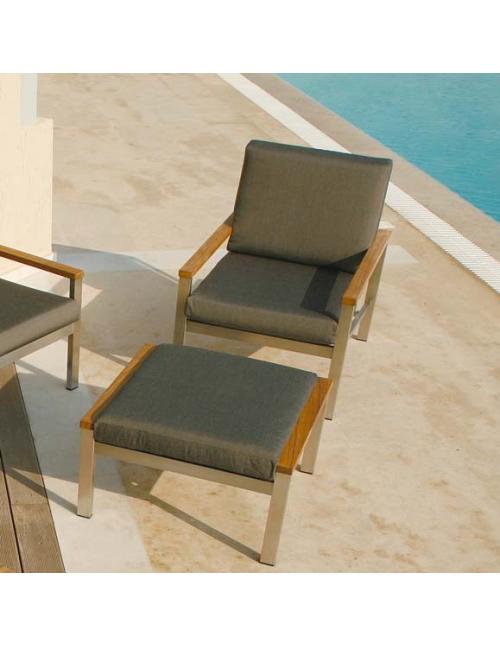Barlow Tyrie Equinox Deep Seating Ottoman with...