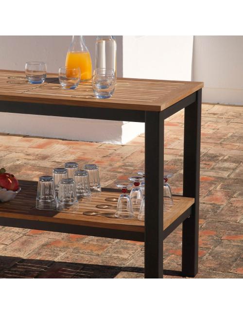 Barlow Tyrie Aura 120 Serving Table Graphite