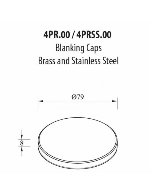 Barlow Tyrie 4PR.00 Brass Blanking Cap