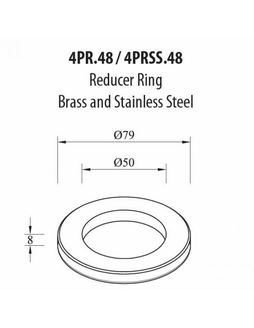 Barlow Tyrie 4PR.48 Brass Reducer Ring 48mm