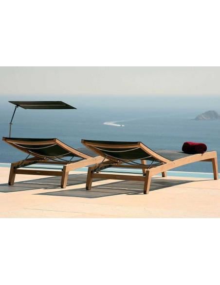 Barlow Tyrie Stainless Steel Sunlounger Sunshade Charcoal