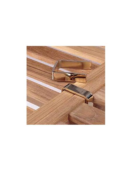Barlow Tyrie Polished Brass Clips for Capri Base Sunlounger