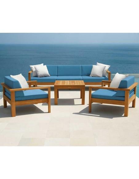 Barlow Tyrie Linear 76 Low Square Coffee Table