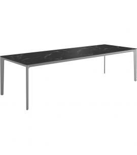 Gloster Carver 280 x 100cm Rectangular Table – White Frame with Nero Ceramic Top