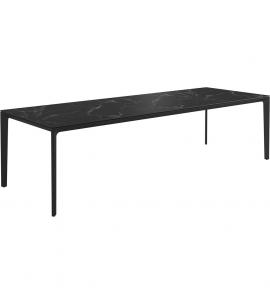 Gloster Carver 280 x 100cm Rectangular Table – Meteor Frame with Nero Ceramic Top