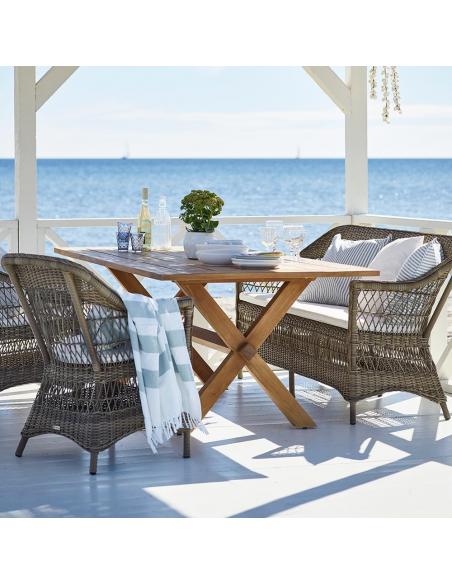Sika Design Colonial 200 x 100cm Rectangular Teak Dining Table