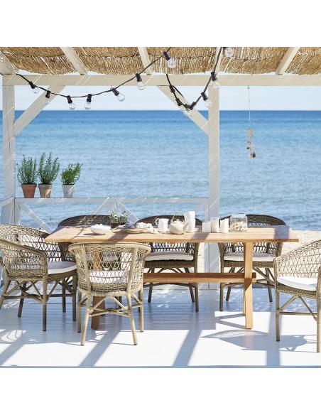 Sika Design Colonial 200 x 100cm Rectangular Teak Dining Table