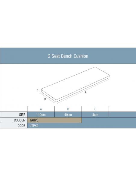 Bramblecrest 2 Seat Bench Cushion